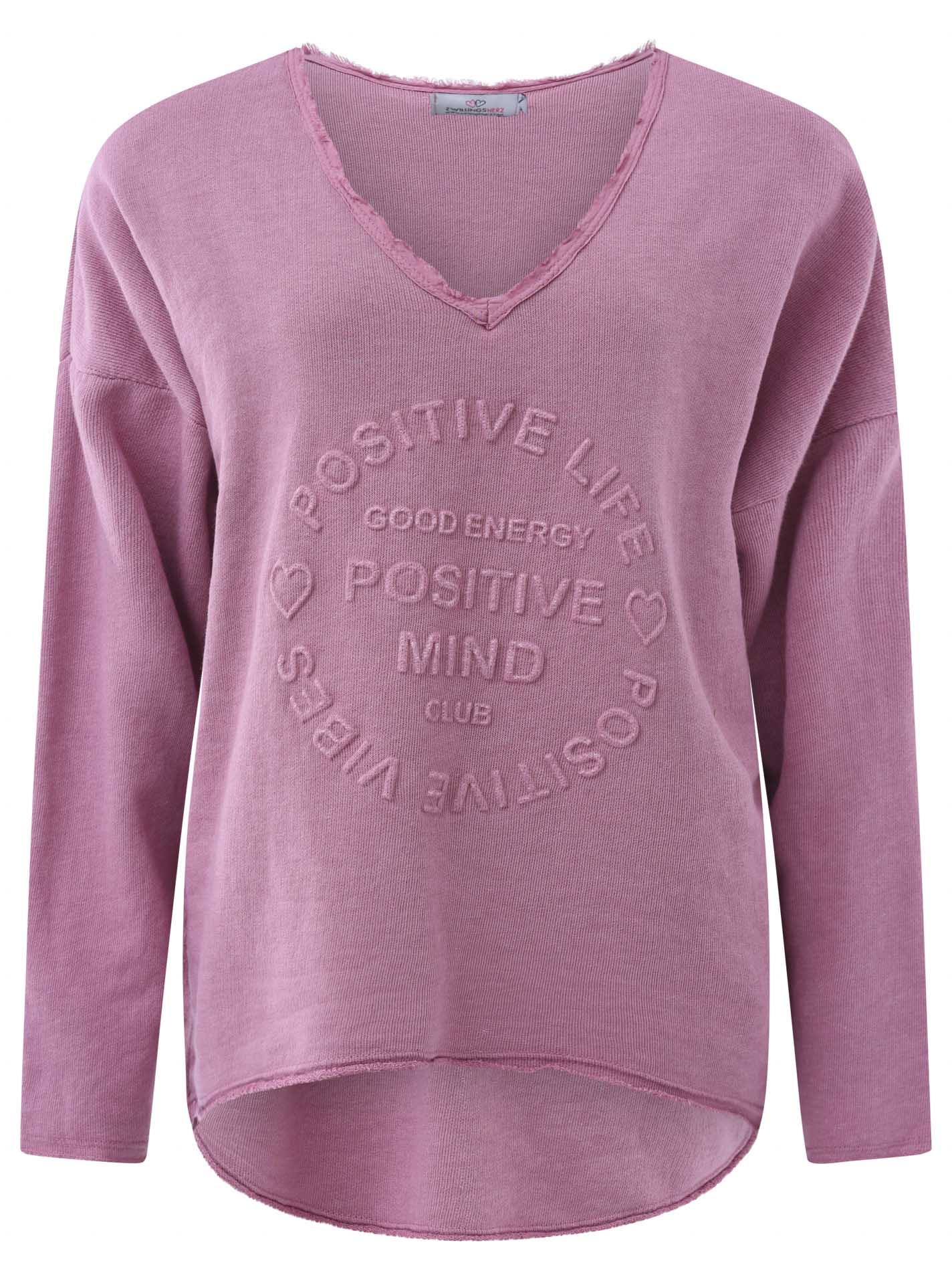 Zwillingsherz Damen Sweatshirt BW "Positive Mind"