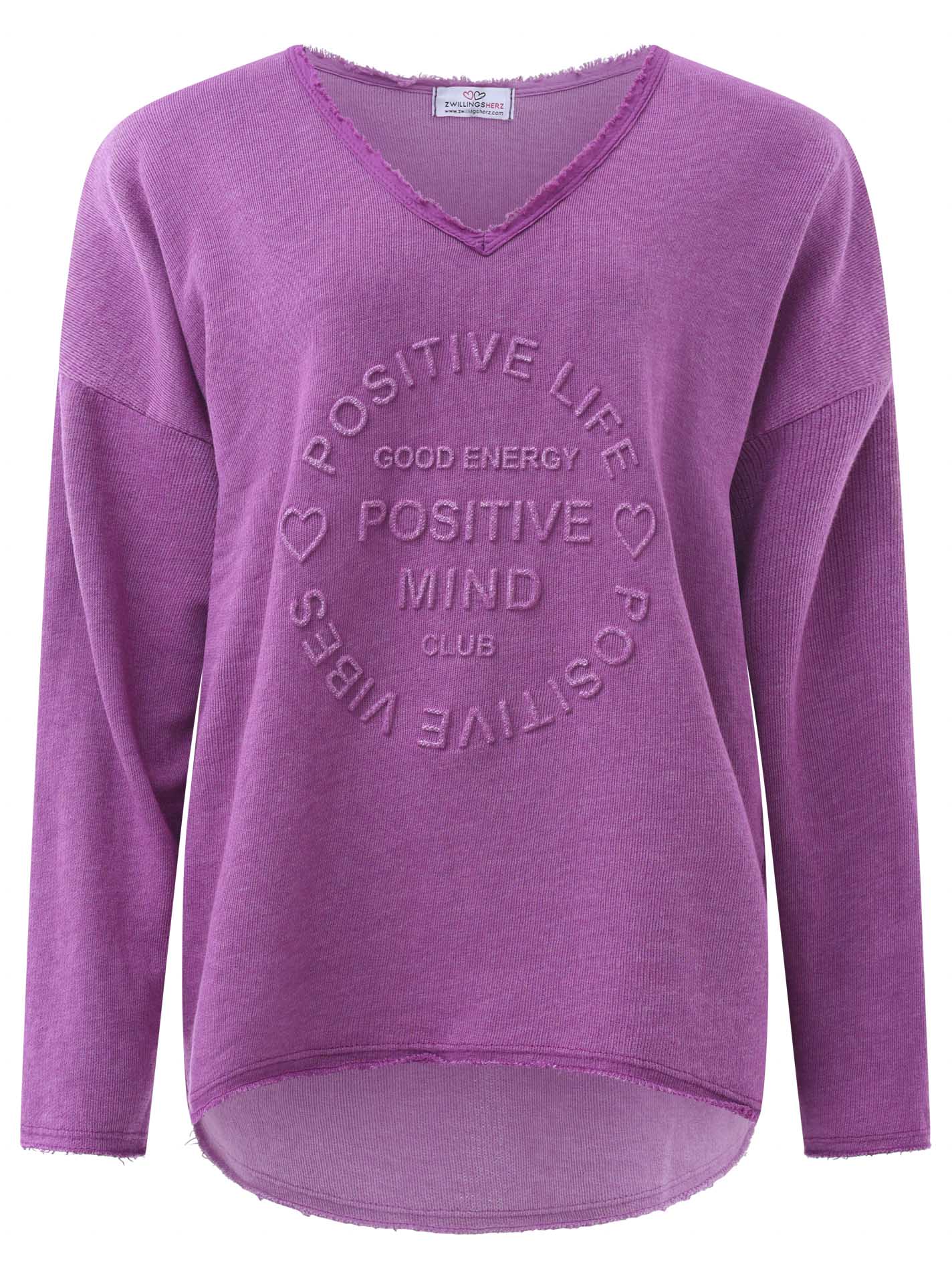 Zwillingsherz Damen Sweatshirt BW "Positive Mind"