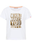 Frieda & Freddies Damen T-Shirt "What makes you happy?"