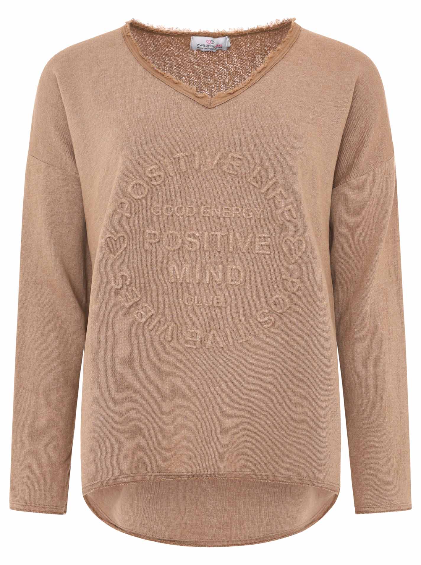 Zwillingsherz Damen Sweatshirt BW "Positive Mind"