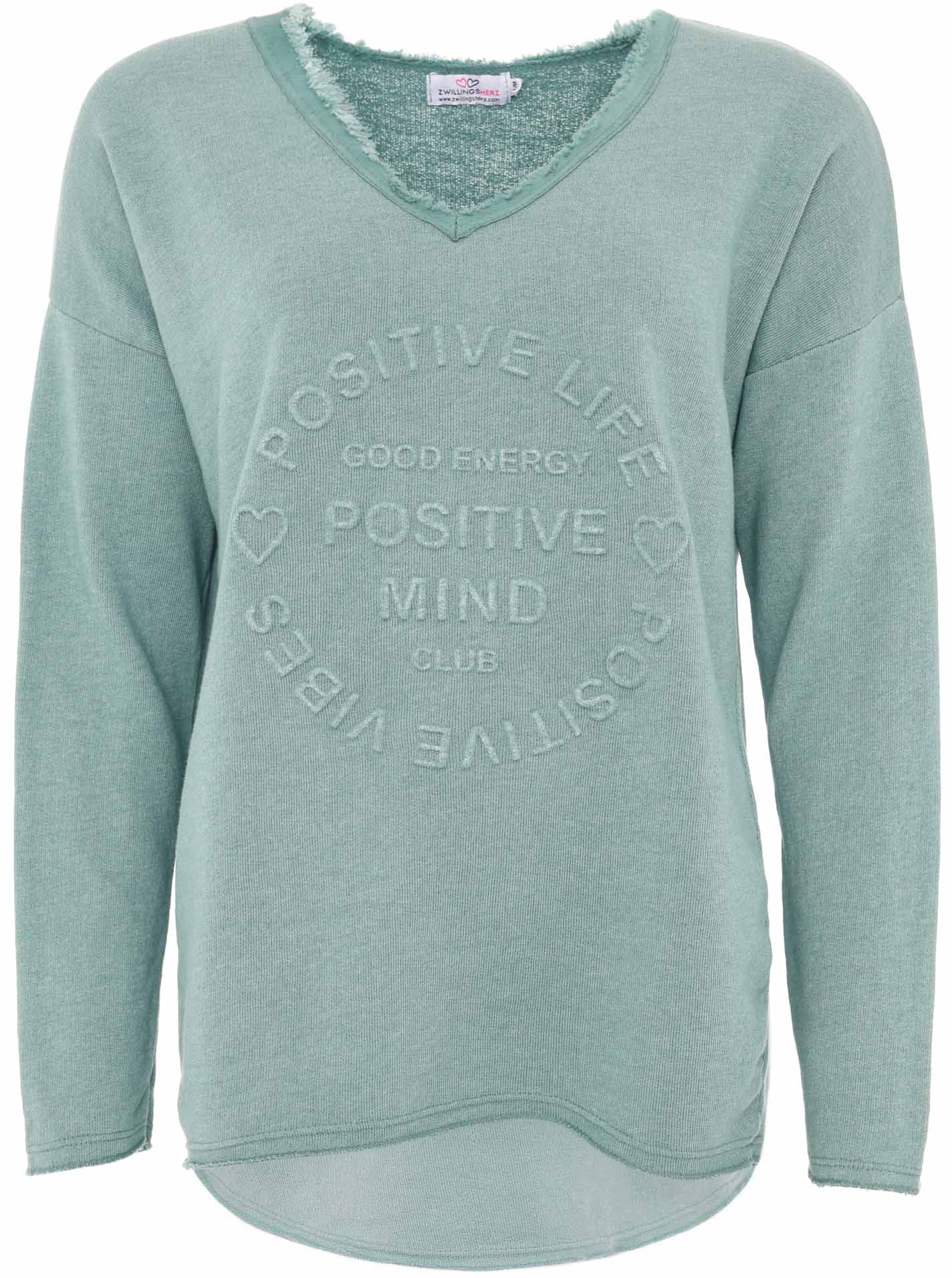 Zwillingsherz Damen Sweatshirt BW "Positive Mind"