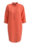 Smith & Soul Damen Leinen-Kleid Colllar Dress - flame orange