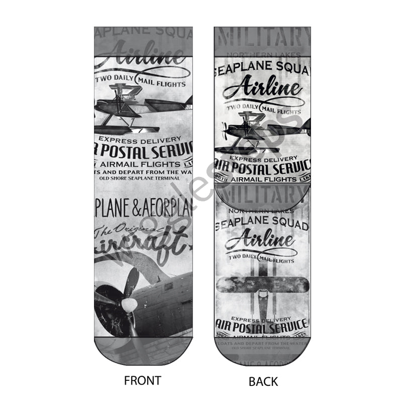Wigglesteps Herren Socken AIRMAIL FLIGHTS