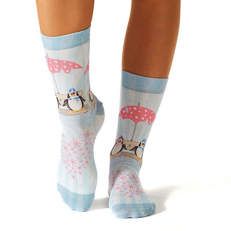 Wigglesteps Lady Socks VALENTINE PENGUIN