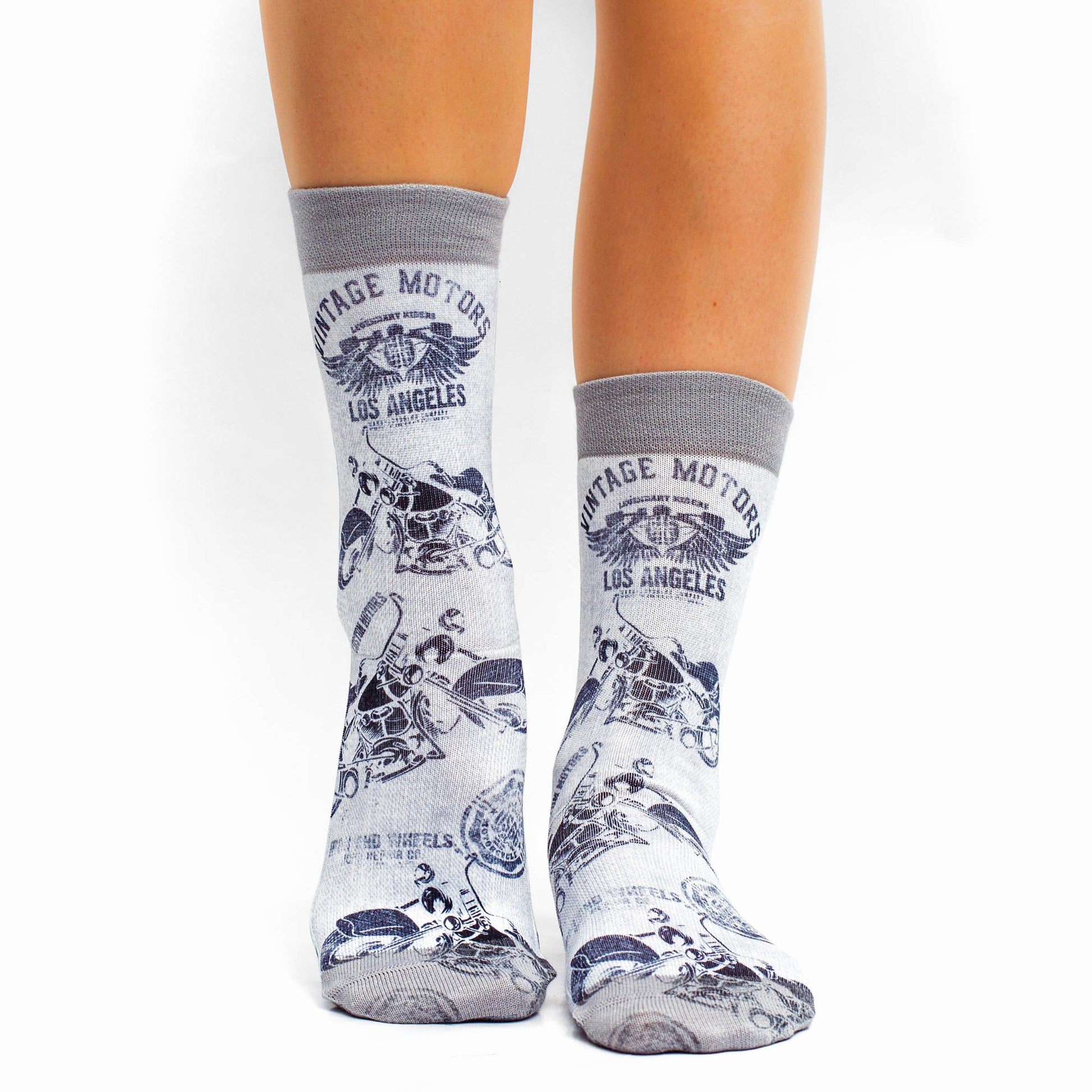 Wigglesteps Damen Socken VINTAGE MOTORS BLACK