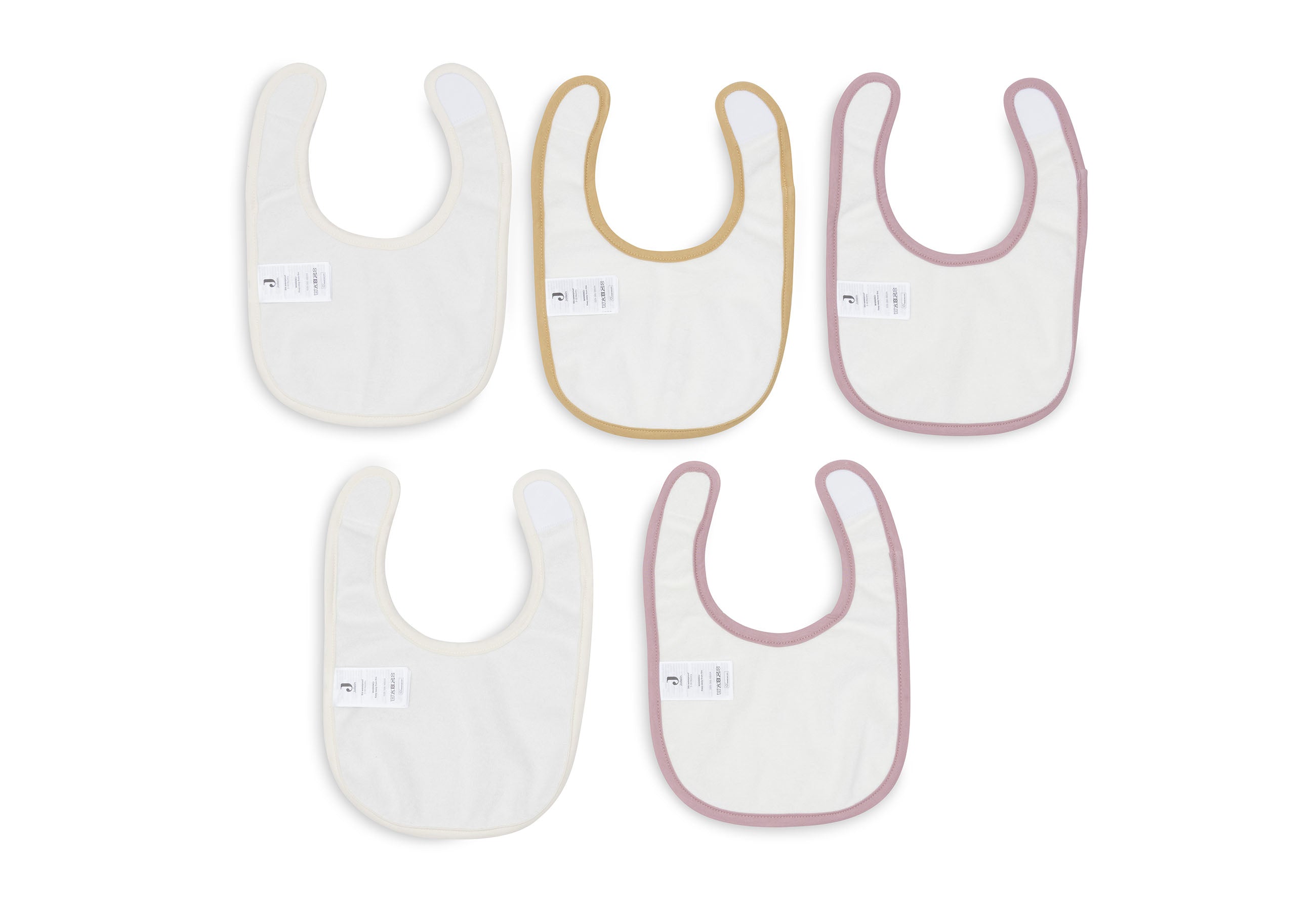 Jollein Baby Mädchen Lätzchen Jersey Wasserdicht - Flower Fairies  - 5 Stück
