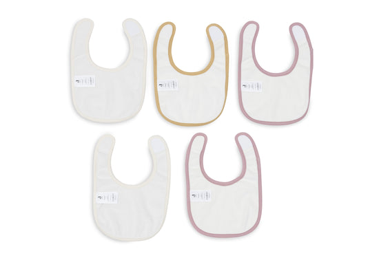 Jollein Baby Mädchen Lätzchen Jersey Wasserdicht - Flower Fairies  - 5 Stück