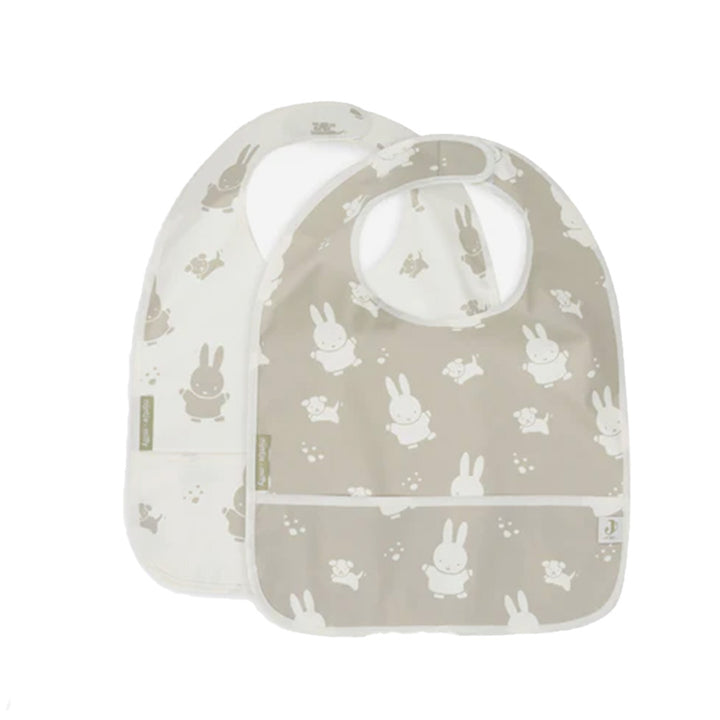 Jollein Lätzchen Wasserdicht Miffy & Snuffy - Olive Green - 2 Stück
