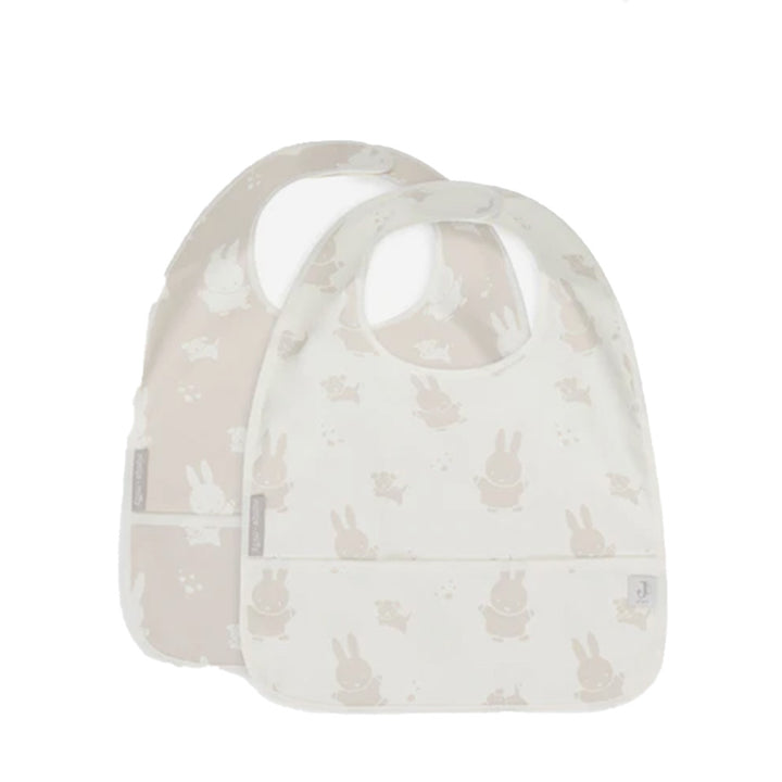 Jollein Lätzchen Wasserdicht Miffy & Snuffy - Nougat - 2 Stück