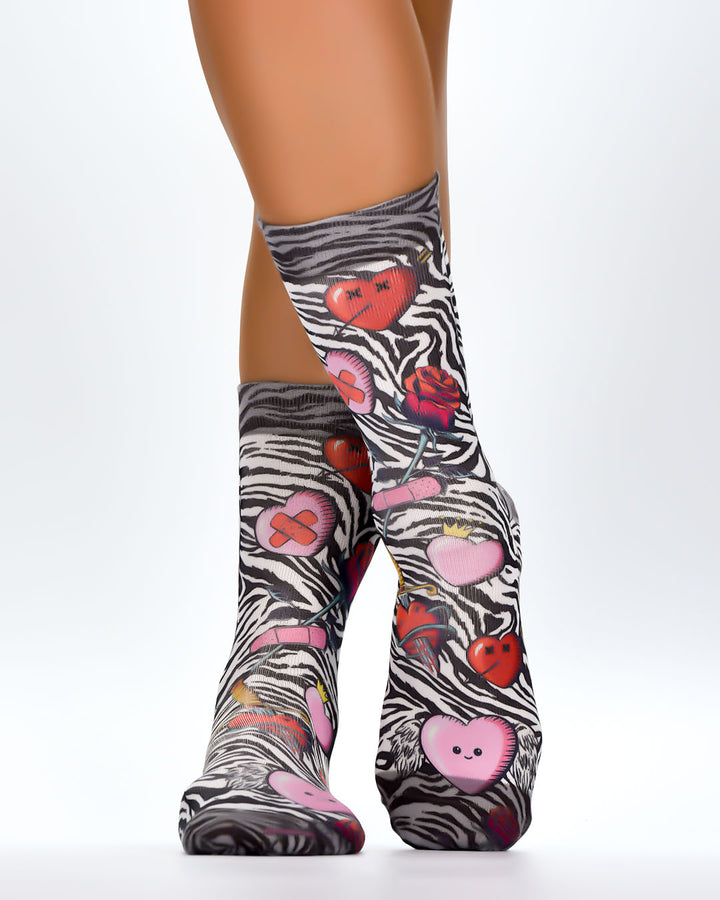 Wigglesteps Lady Socks  BROKEN HEARTS