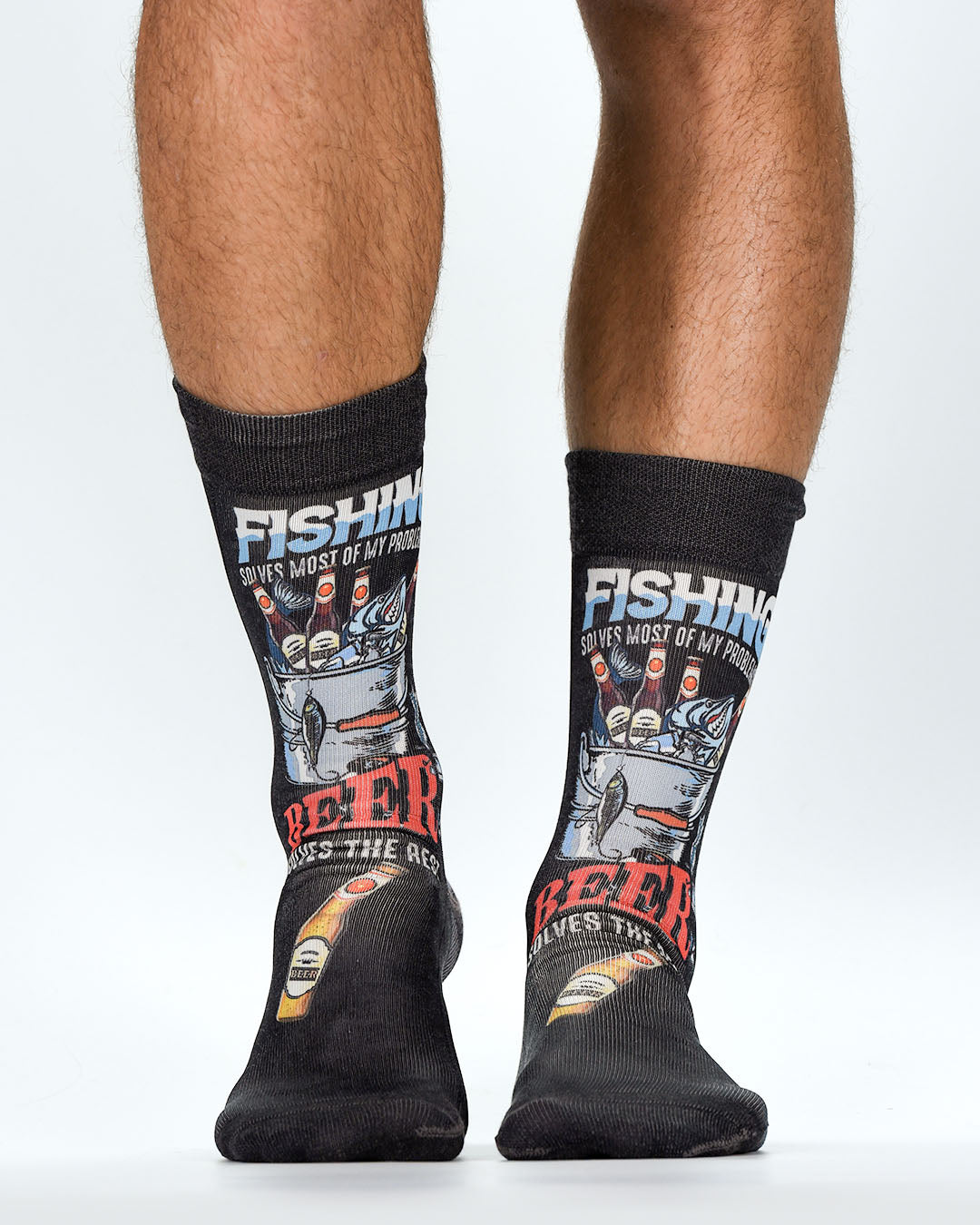 Wigglesteps Men Socks FISHING AND BEER II