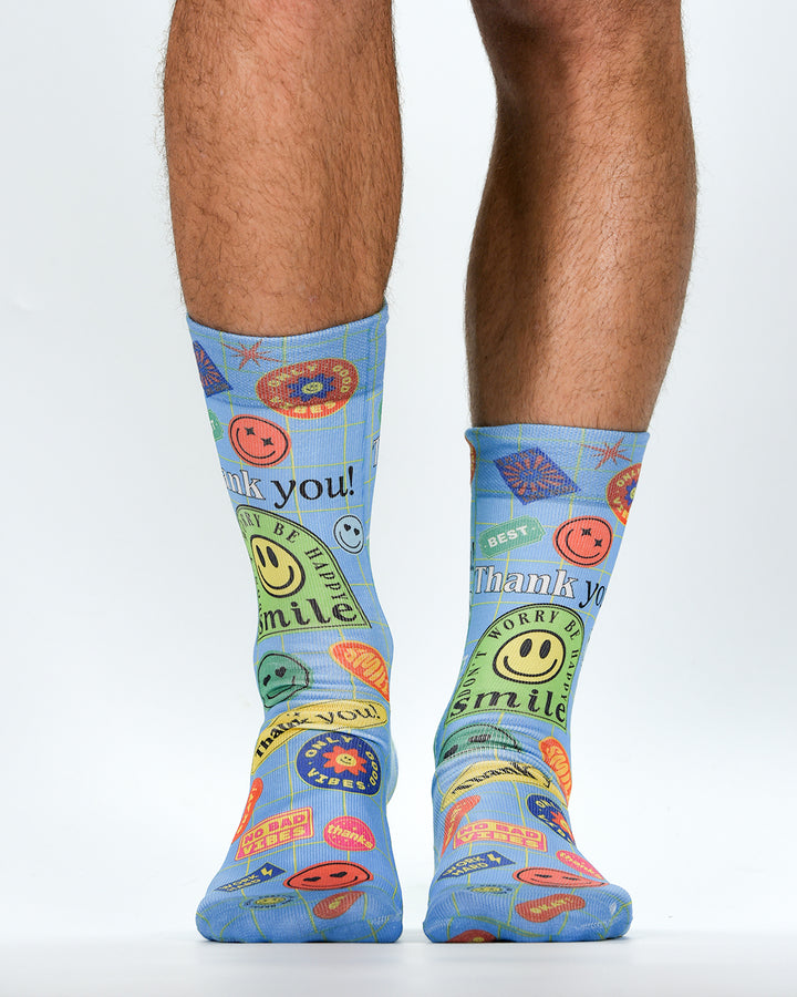 Wigglesteps Men Socks BE HAPPY