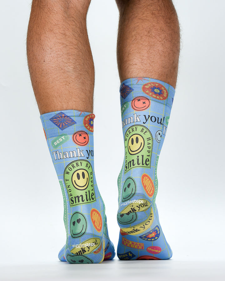 Wigglesteps Men Socks BE HAPPY