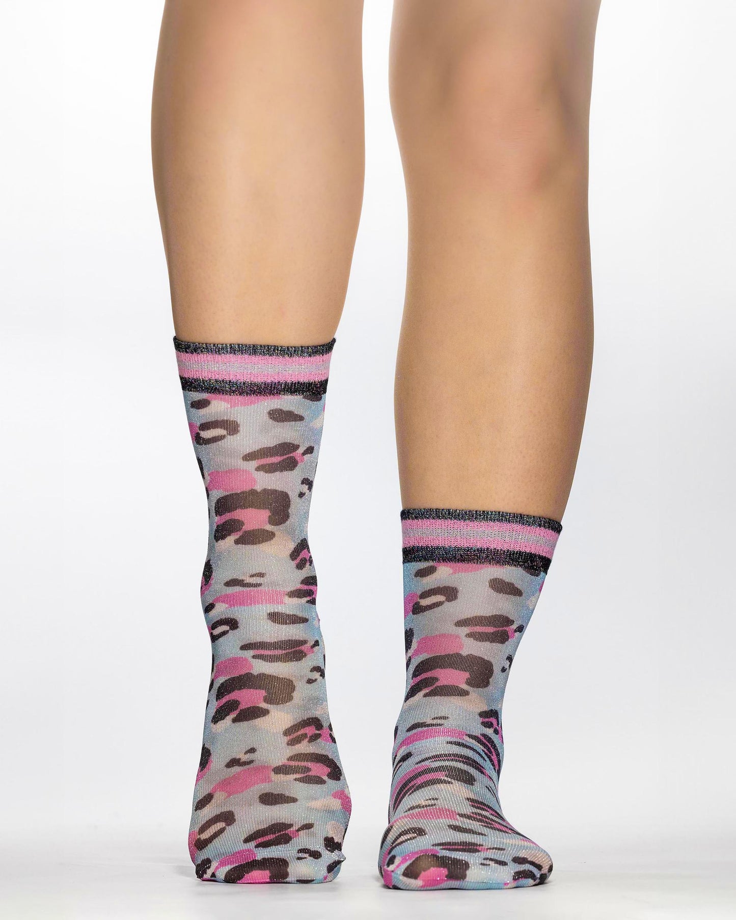 Wigglesteps Lady Socks GLITTER LEO BLUE
