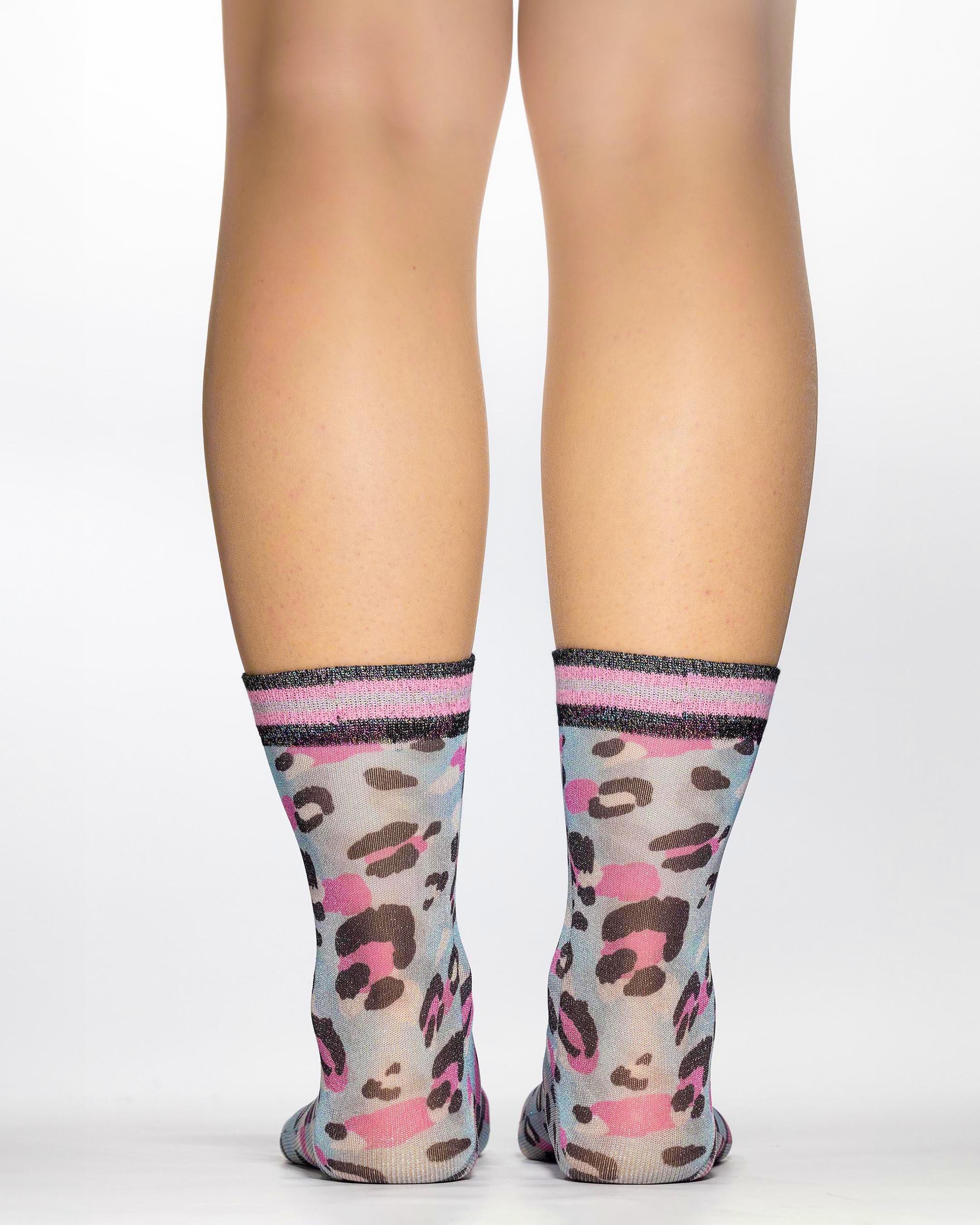 Wigglesteps Lady Socks GLITTER LEO BLUE