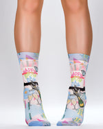 Wigglesteps Lady Socks Popping Champagne