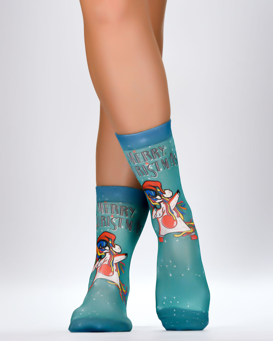 Wigglesteps Lady Socks SANTA UNICORN