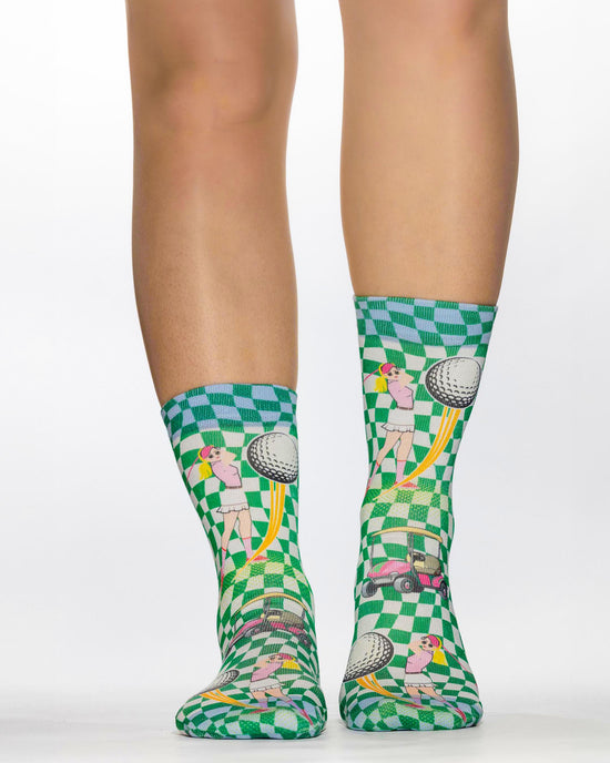 Wigglesteps Damen Socken CHECK GOLF