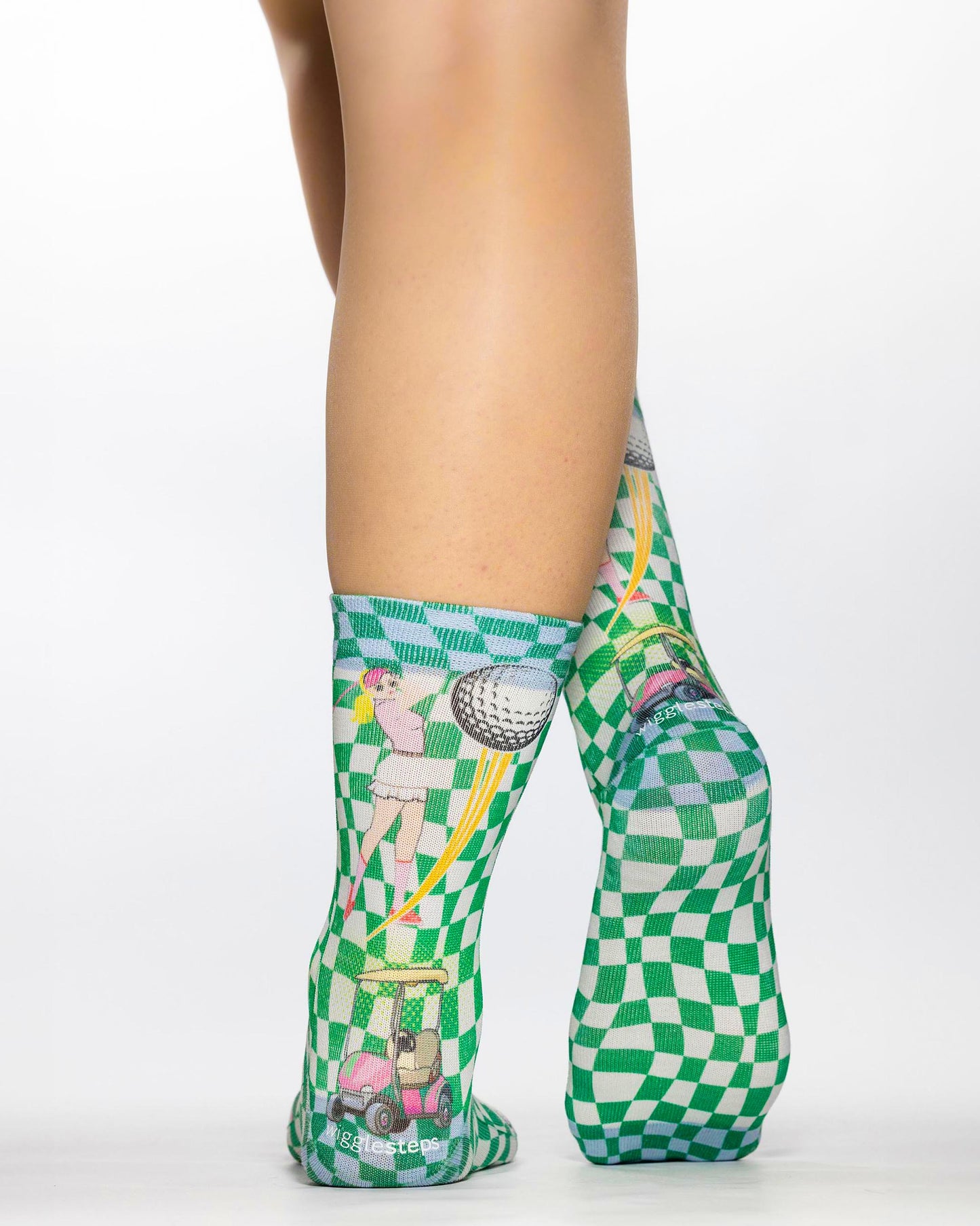 Wigglesteps Damen Socken CHECK GOLF