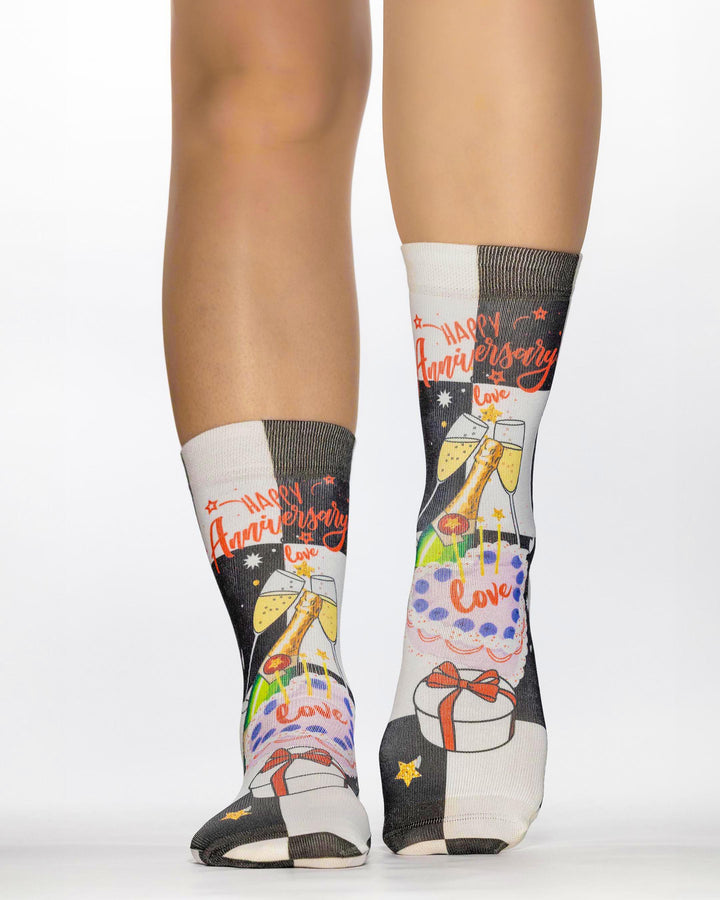 Wigglesteps Lady Socks HAPPY ANNIVERSARY I