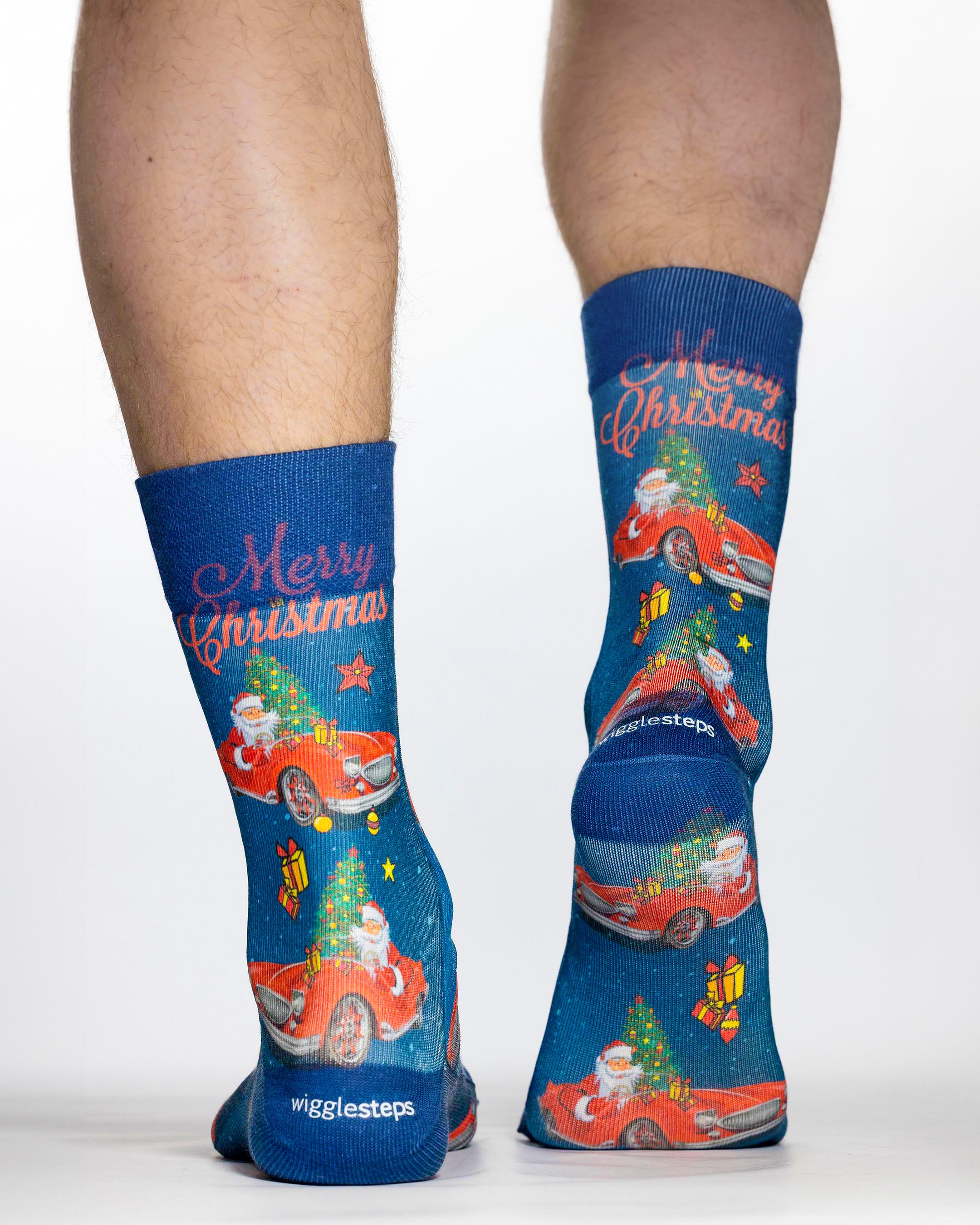 Wigglesteps Men Socks CHRISTMAS CAR