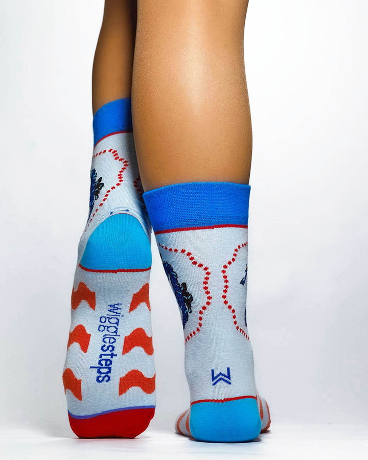 Wigglesteps Unisex Socken Knitting BLUE SEAHORSE