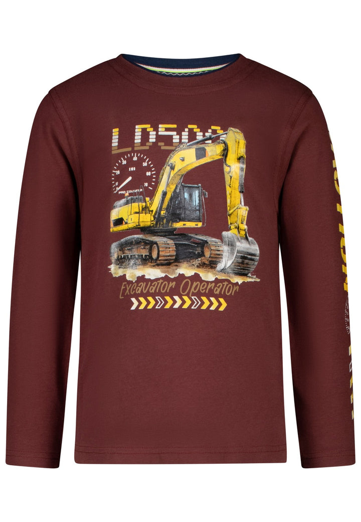 Salt and Pepper Jungen Langarmshirt 10046 – dark red