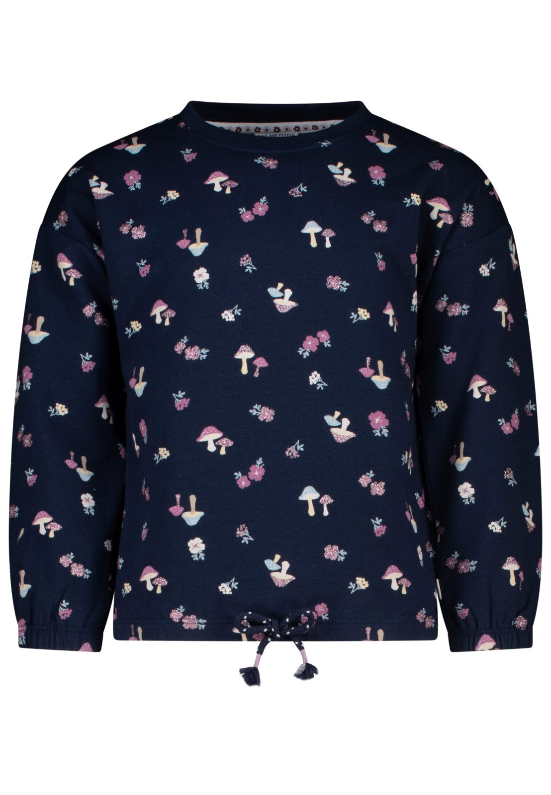 Salt and Pepper Mädchen Sweater forest AOP – dark blue