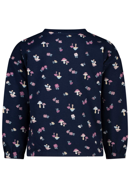 Salt and Pepper Mädchen Sweater forest AOP – dark blue