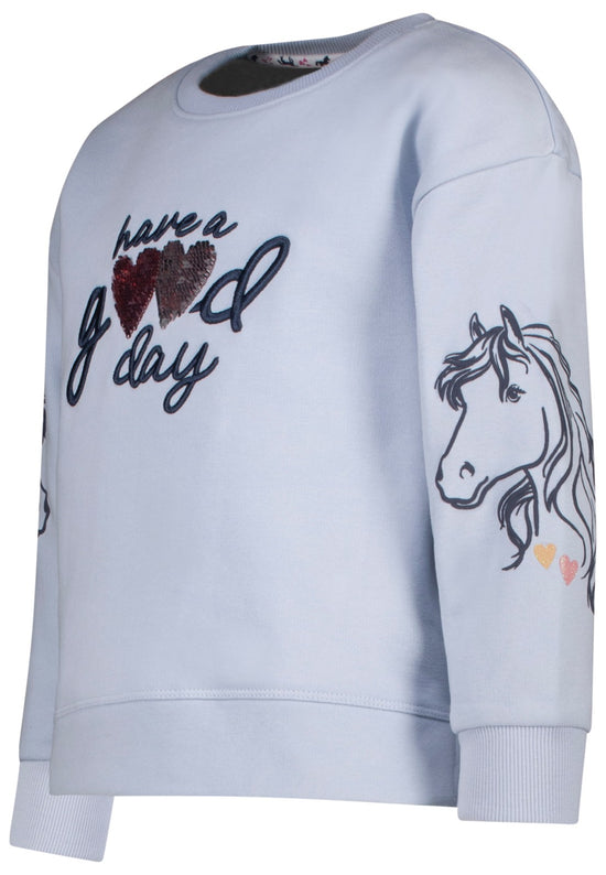 Salt and Pepper Mädchen Sweater  good day  – light blue