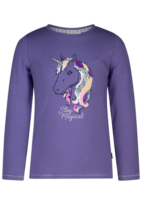 Salt and Pepper Mädchen Langarmshirt UNICORN – purple