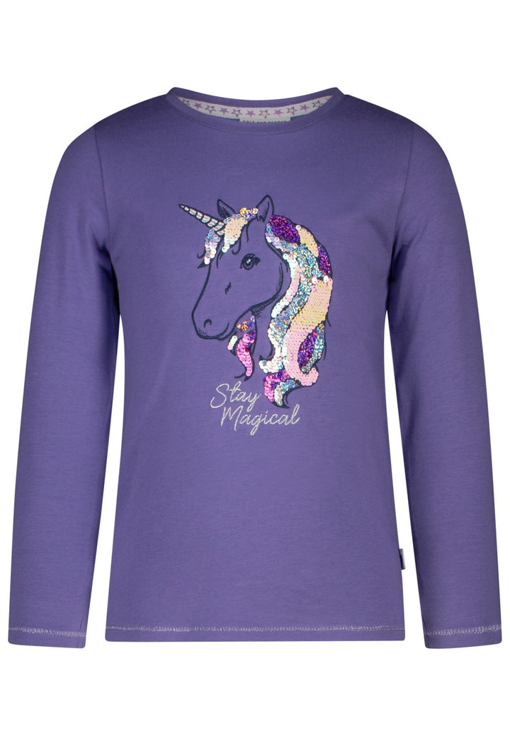 Salt and Pepper Mädchen Langarmshirt UNICORN – purple