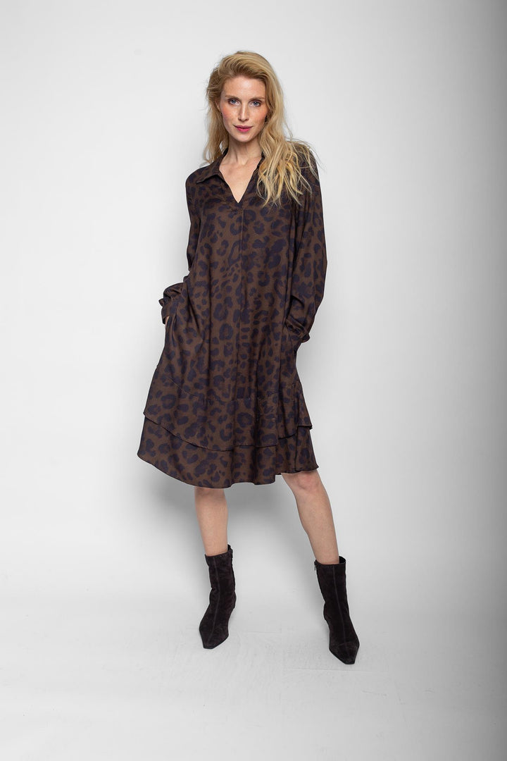 Emily van den Bergh Damen Kleid – chocolate