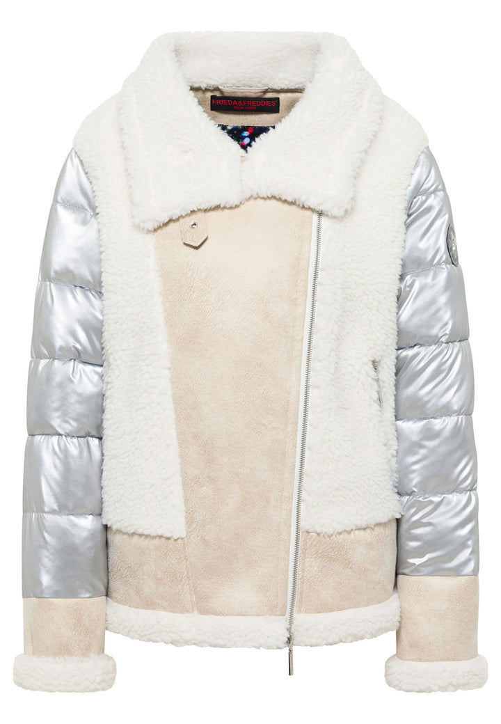 Frieda & Freddies Damen Winterjacke Fake Fur Fiona - offwhite