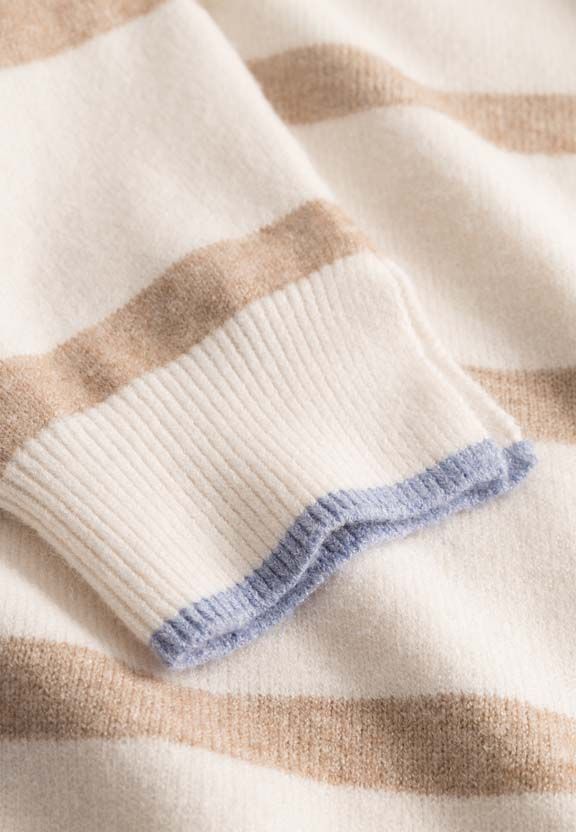 Frieda & Freddies Damen Strick Kapuzen-Hoodie - desert beige