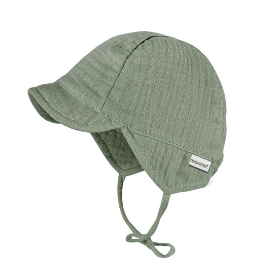 Maximo Baby  Mütze mit Schild Musselinstoff