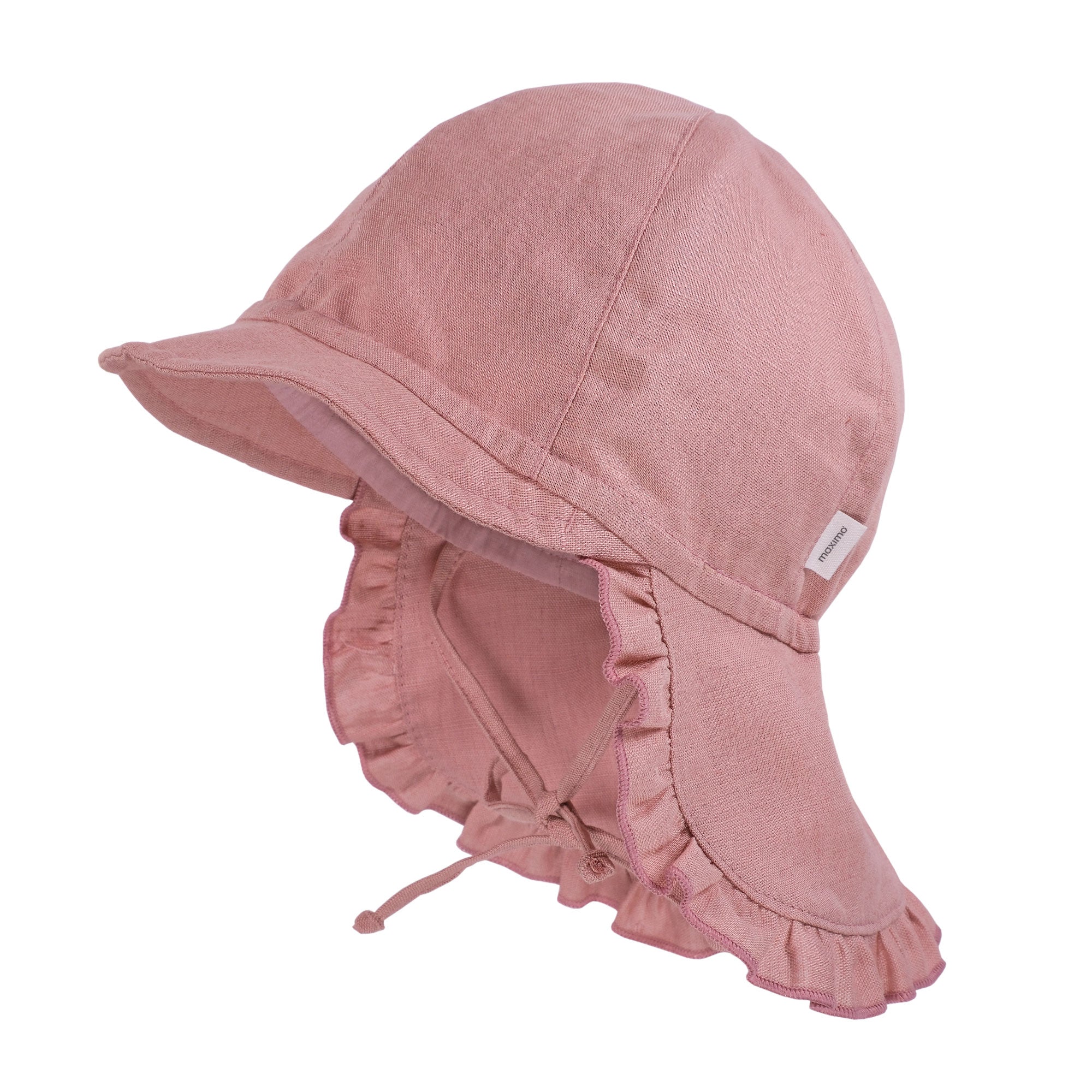 Maximo Baby Mädchen Mütze Leinenoptik