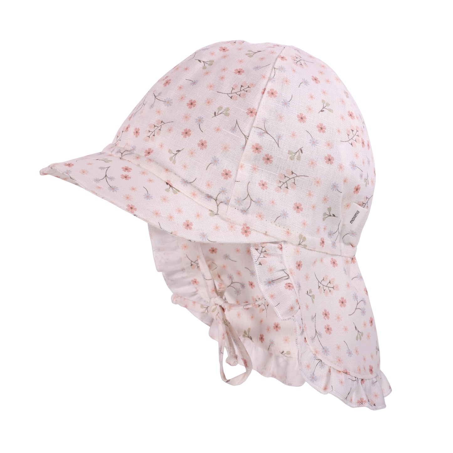 Maximo Baby Mädchen Mütze Leinenoptik