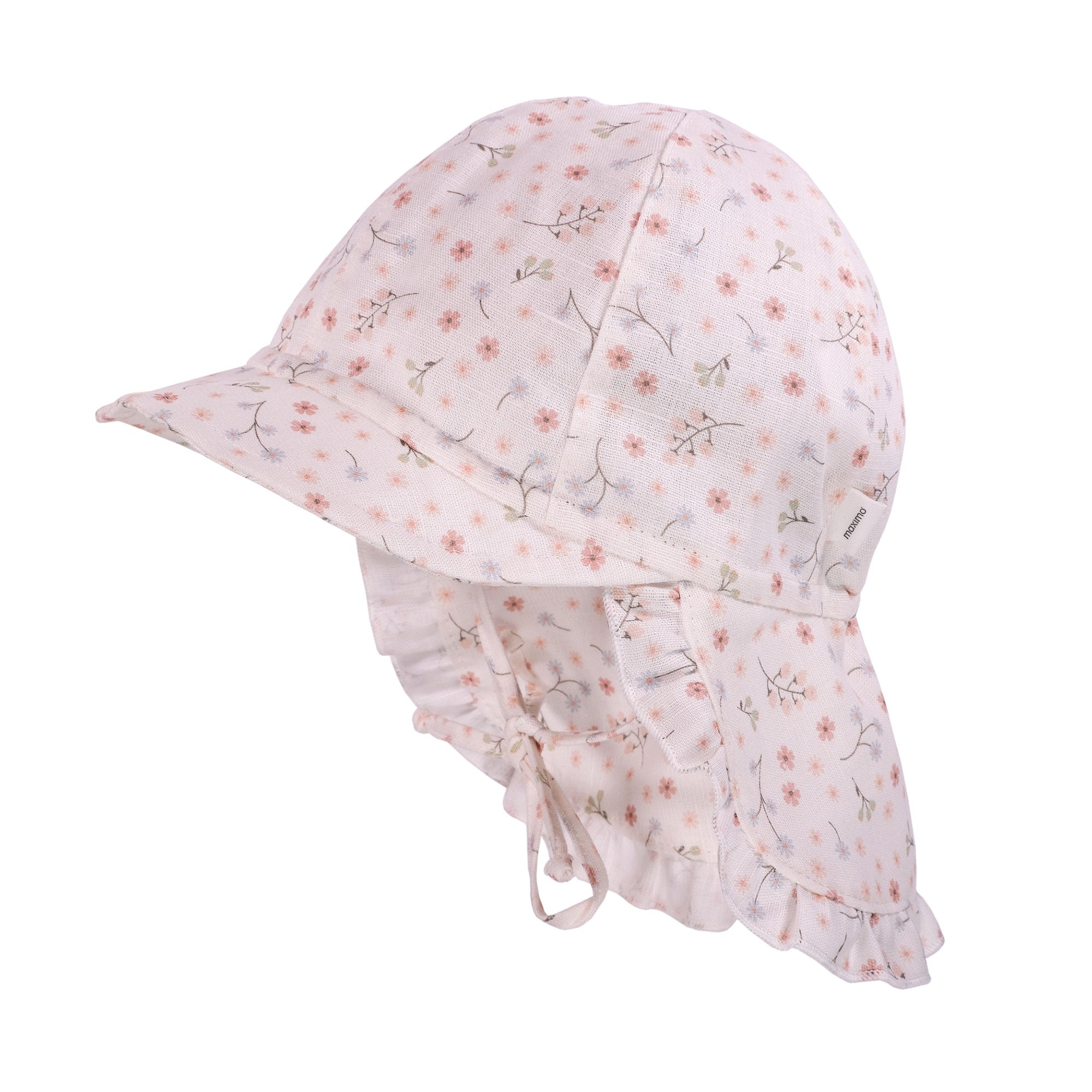 Maximo Baby Mädchen Mütze Leinenoptik
