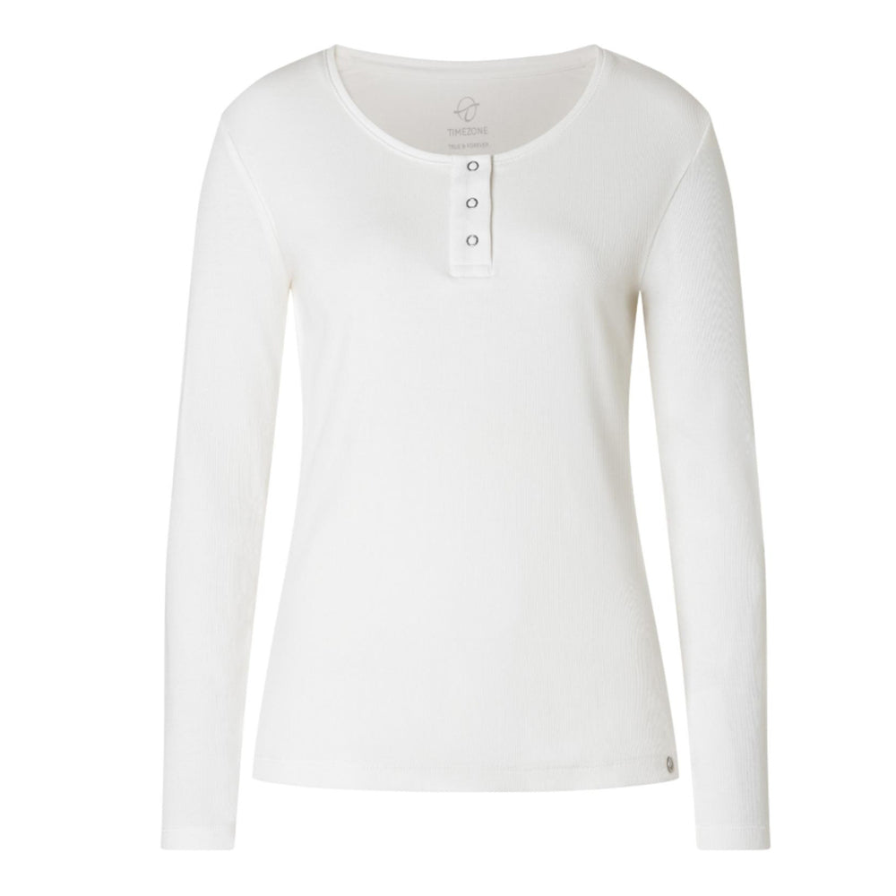 Timezone Damen Langarm Shirt Rib Henley