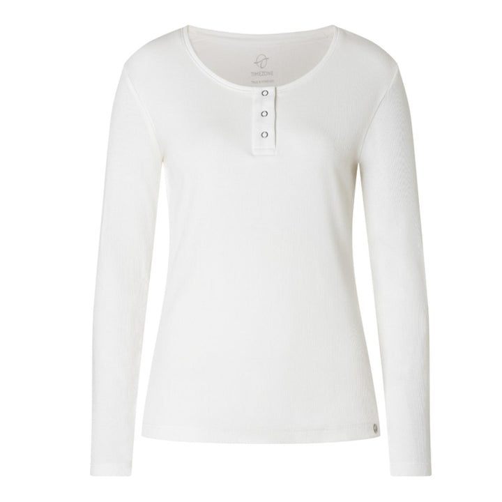 Timezone Damen Langarm Shirt Rib Henley