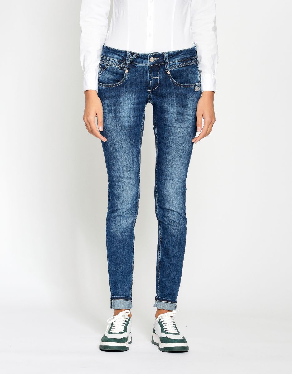 GANG Damen Jeans Skinny Fit 94Nena mid blue