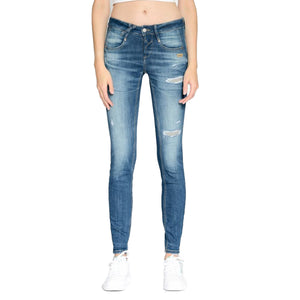 Gang Damen Jeans 94Nele skinny fit - midflash destroy