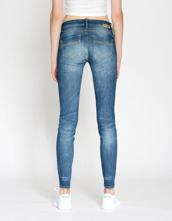 Gang Damen Jeans 94Nele skinny fit - midflash destroy