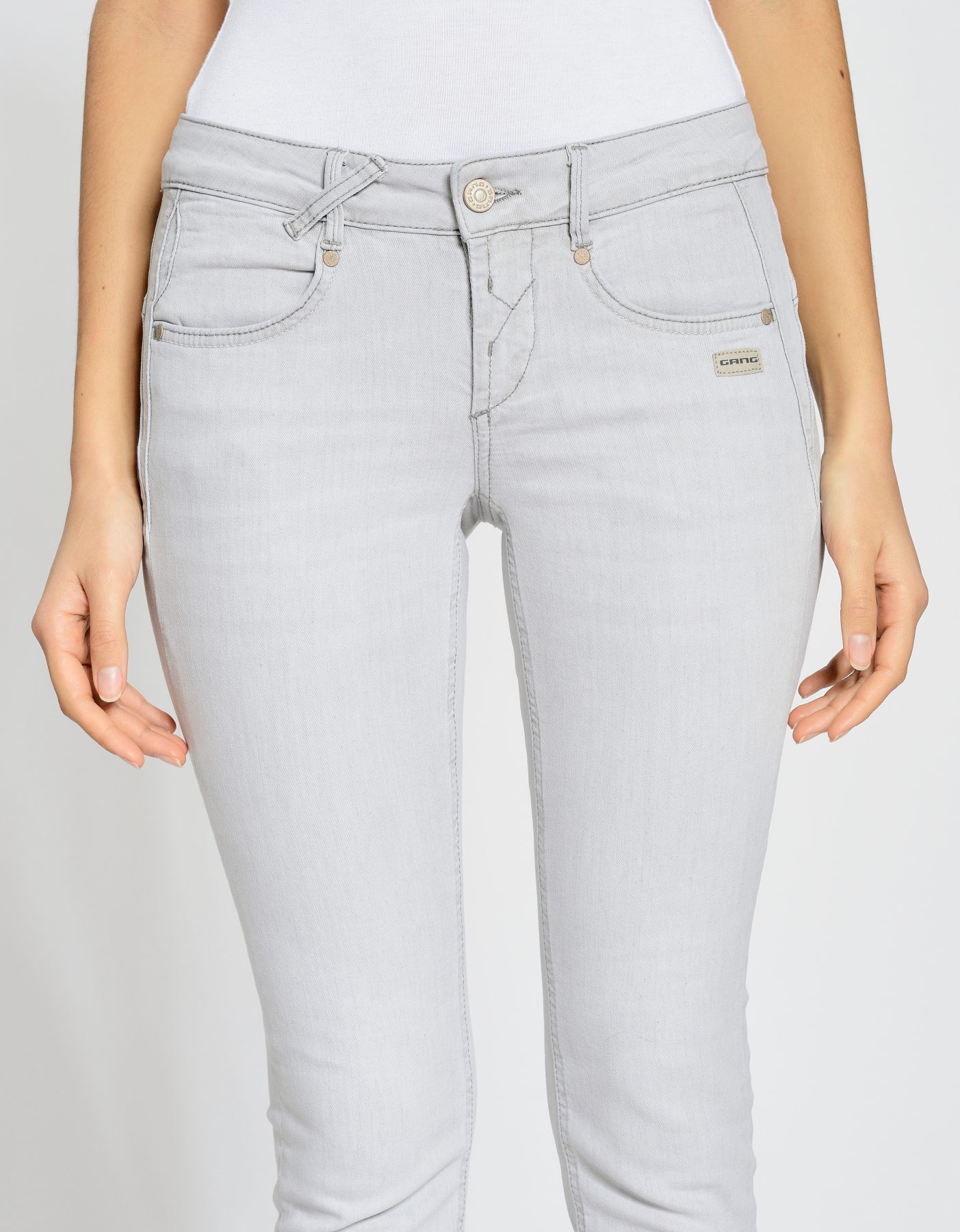 Gang Damen Jeans 94Nele skinny fit - cloudy grey