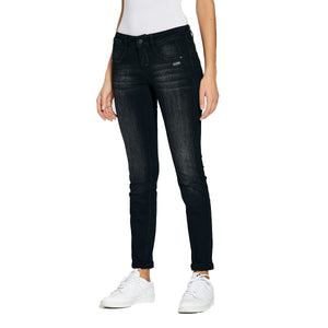 Gang Damen Jeans 94Nele skinny fit - black used wash