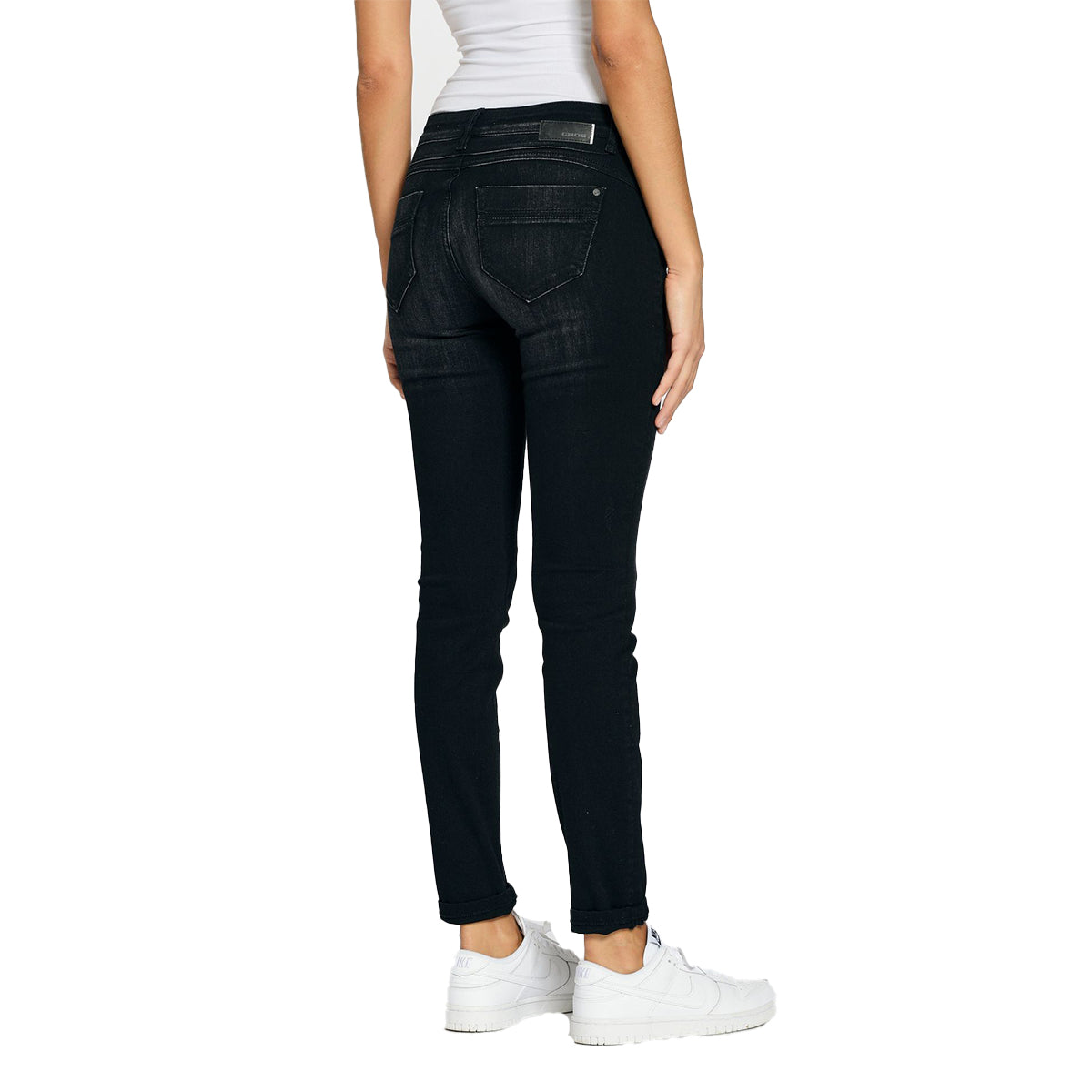 Gang Damen Jeans 94Nele skinny fit - black used wash