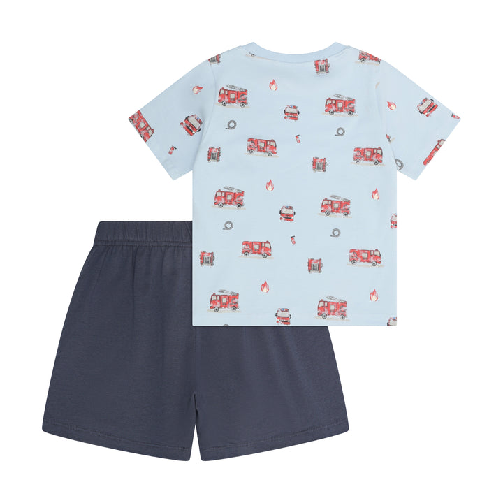 Minymo Jungen Schlafanzug T-Shirt+Short  134356 – niagara mist