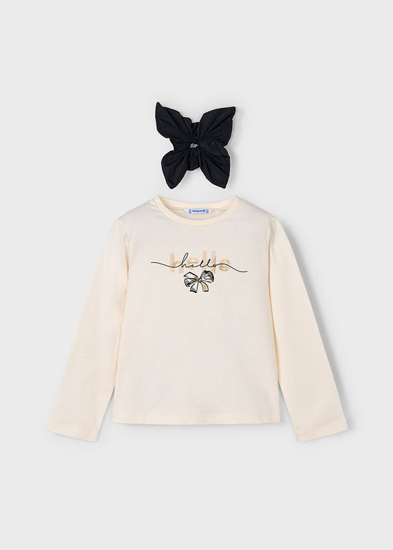 Mayoral Mädchen T-Shirt langarm Haargummi 4008