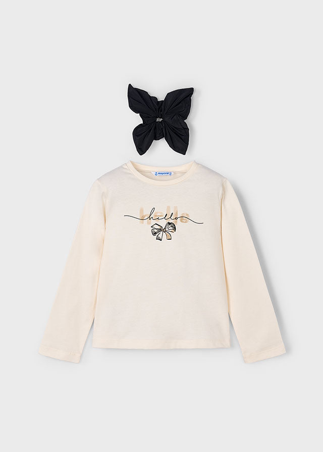 Mayoral Mädchen T-Shirt langarm Haargummi 4008